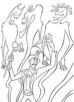 coloriage la princesse et la grenouille le mechant